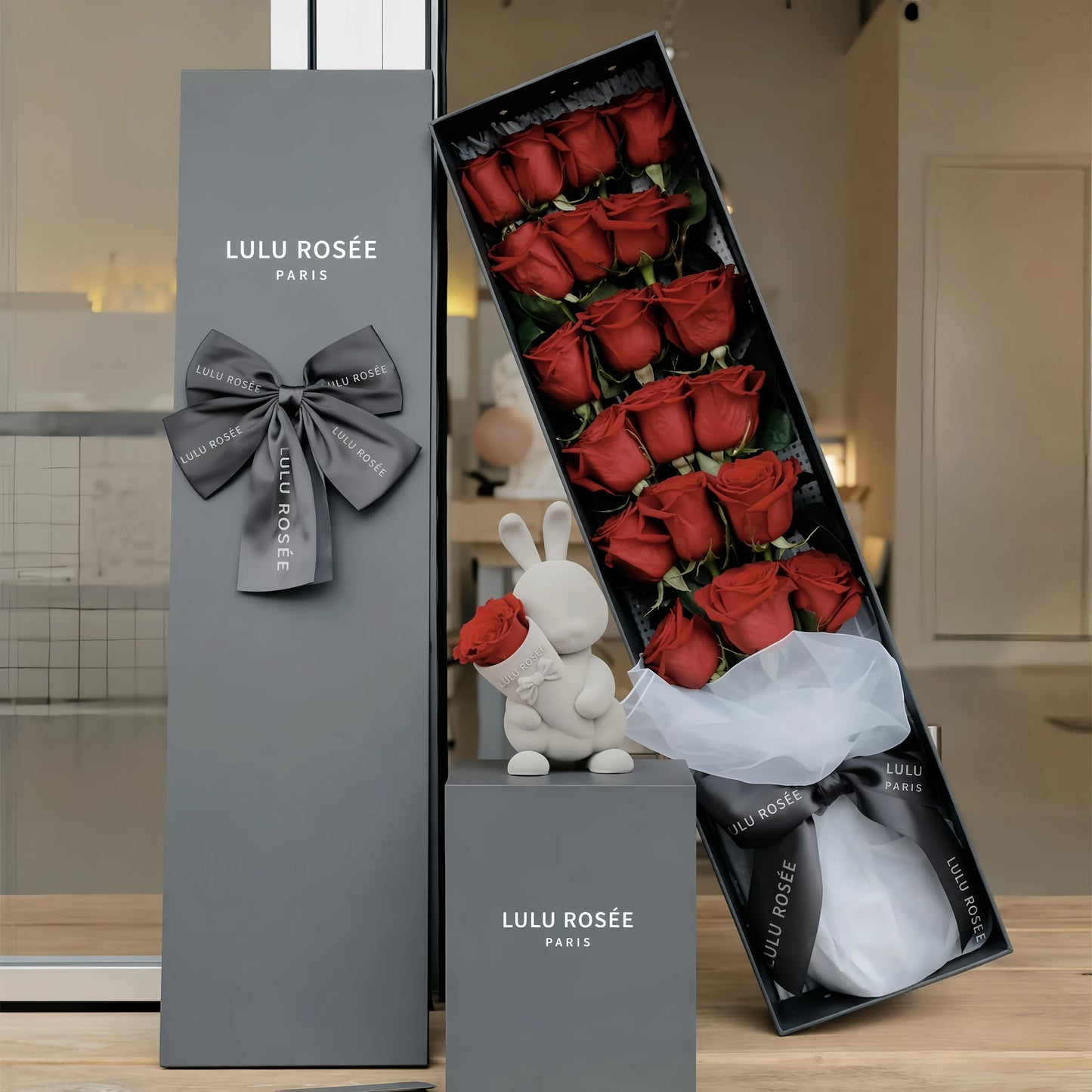 Moyenne Long Stem 12 Rose Bouquet