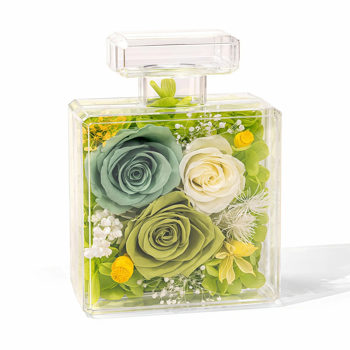 LULU ROSÉE perfume bottle Spring Prelude Green on white background